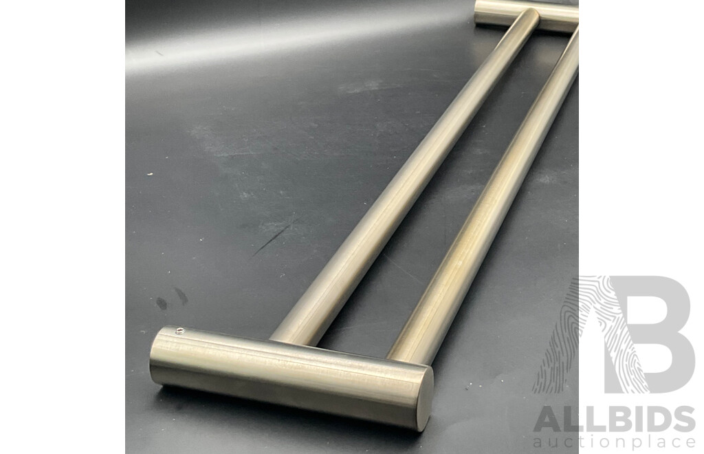 BRODWARE City Stik Double Towel Rail 600mm (Brushed Nickel) - Lot of 2