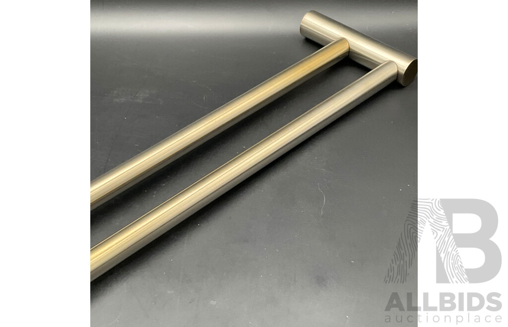 BRODWARE City Stik Double Towel Rail 600mm (Brushed Nickel) - Lot of 2