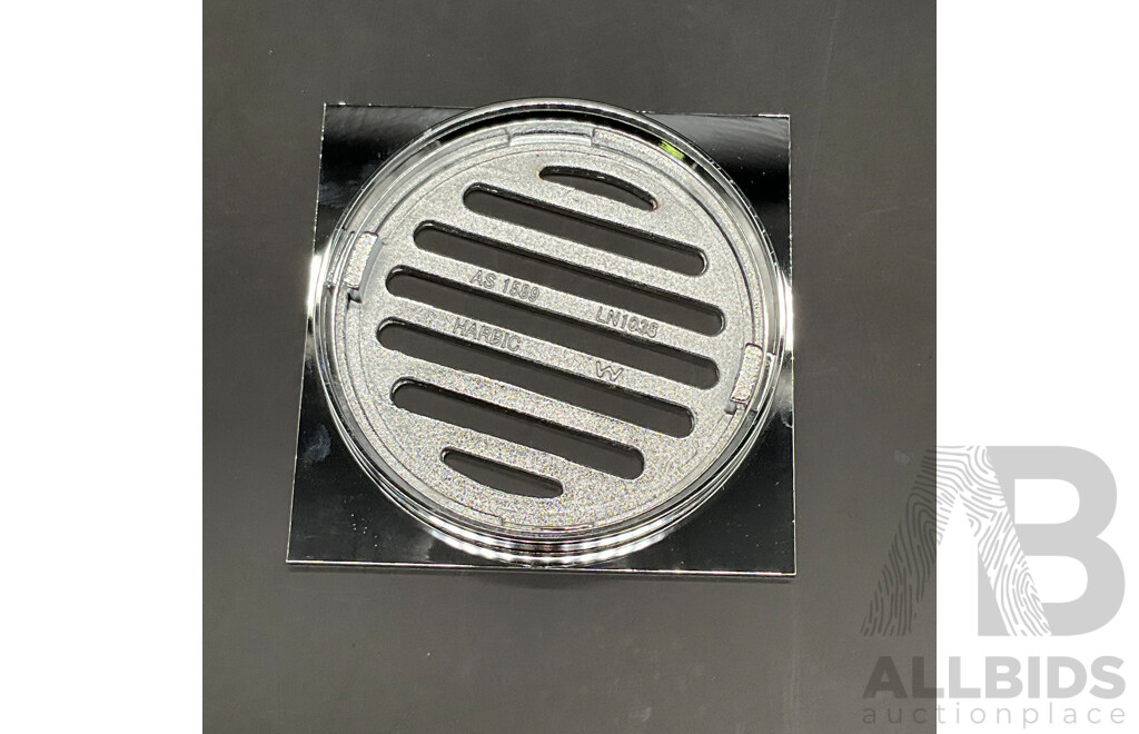 BRODWARE Square Floor Grate 110mm (Chrome) - Lot of 4