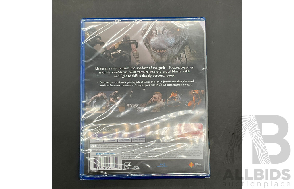 GOD of WAR Video Game for PS4 - Lot of 15