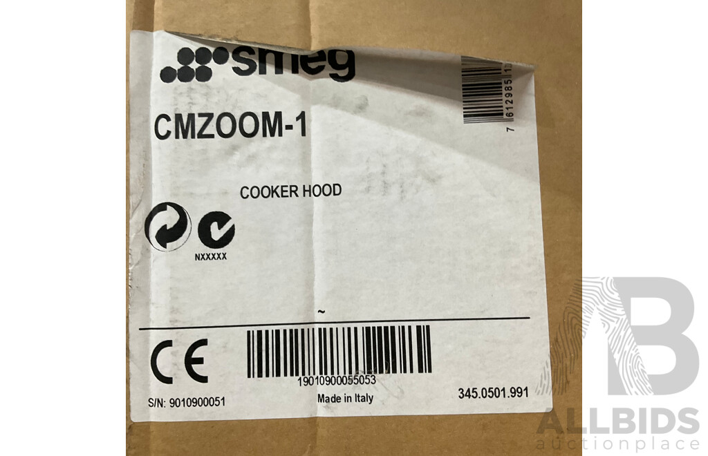 SMEG 40cm Diameter Island Canopy Rangehood (CMZOOM-1)