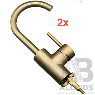 BRODWARE Stik Basin Mixer (Weathered Brass) - Lot of 2