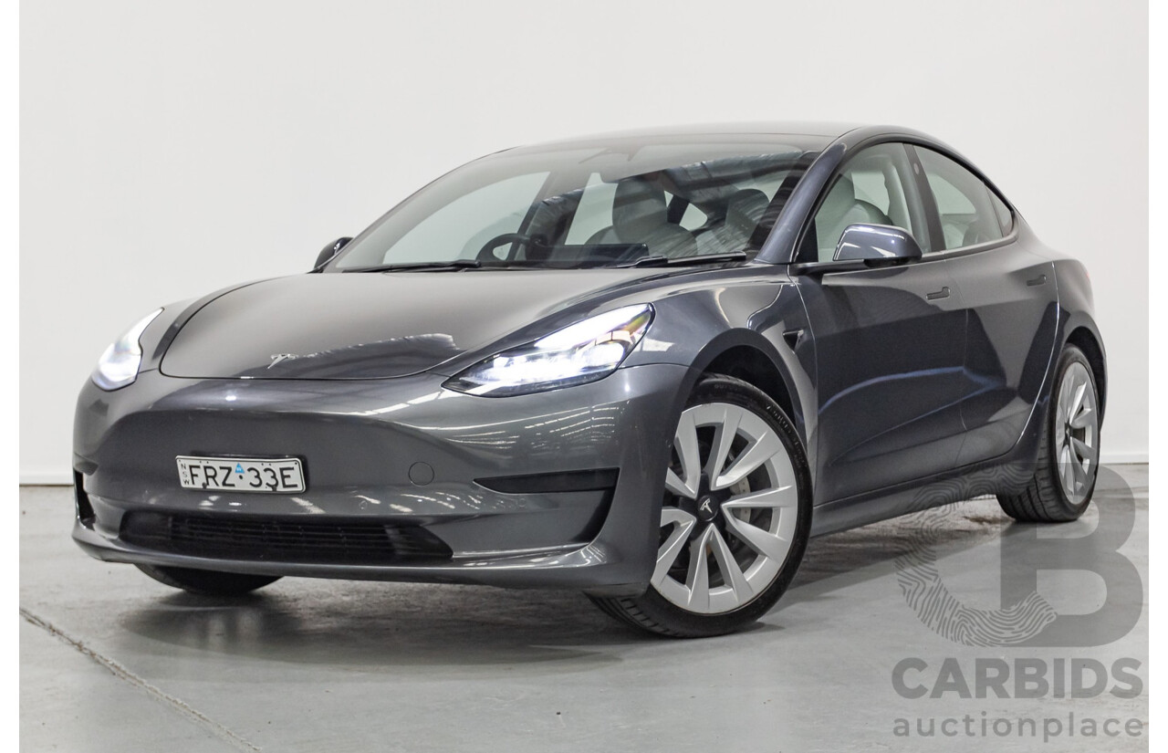 4/2022 Tesla Model 3 MY22 4d Sedan Midnight Silver Metallic - Dedicated Electric EV 208kW
