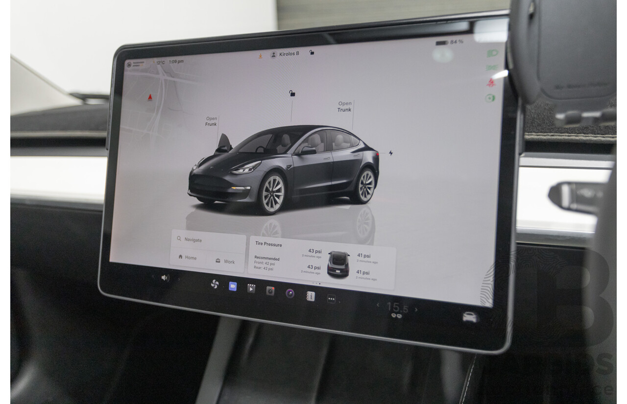 4/2022 Tesla Model 3 MY22 4d Sedan Midnight Silver Metallic - Dedicated Electric EV 208kW