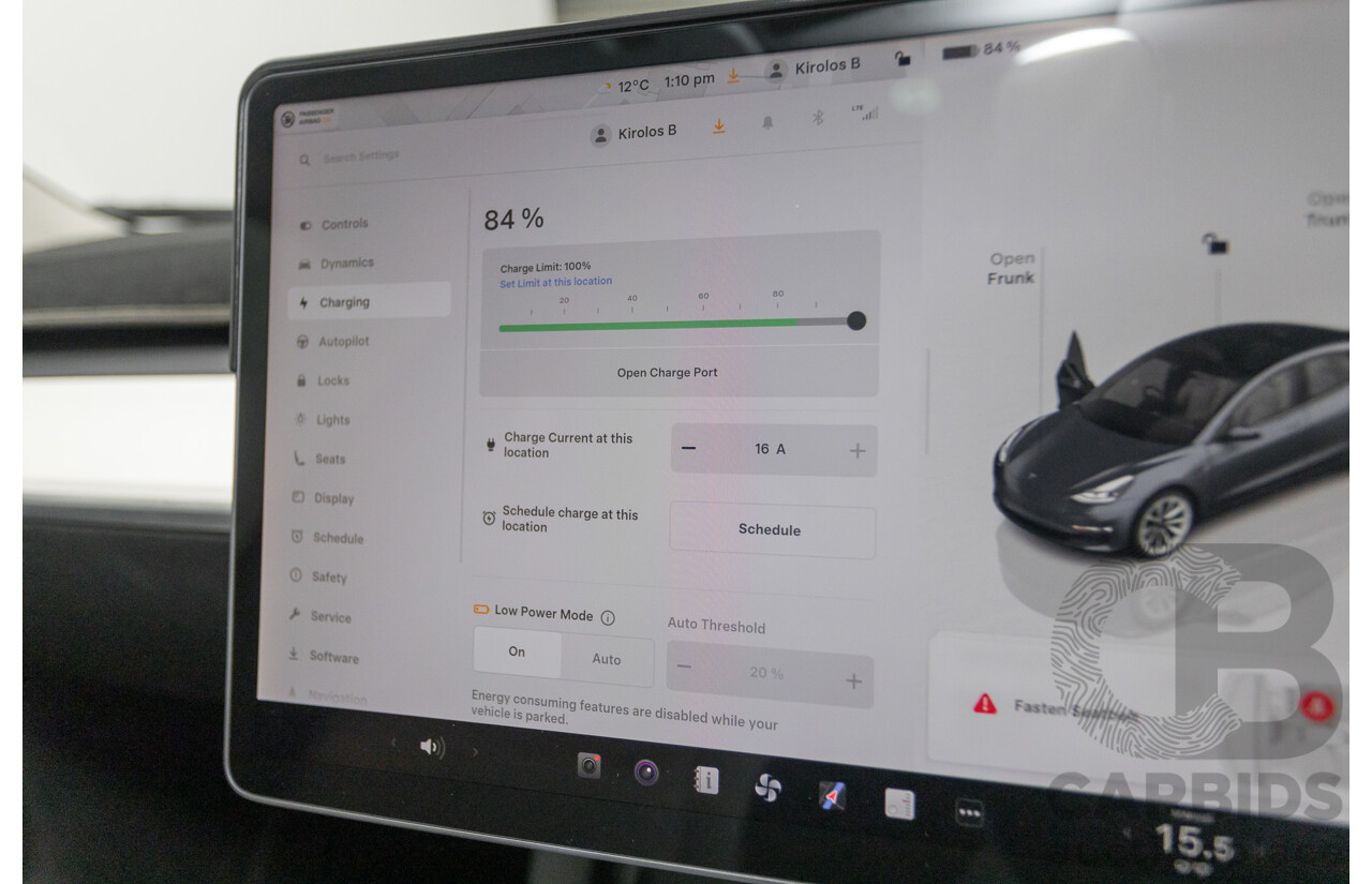 4/2022 Tesla Model 3 MY22 4d Sedan Midnight Silver Metallic - Dedicated Electric EV 208kW