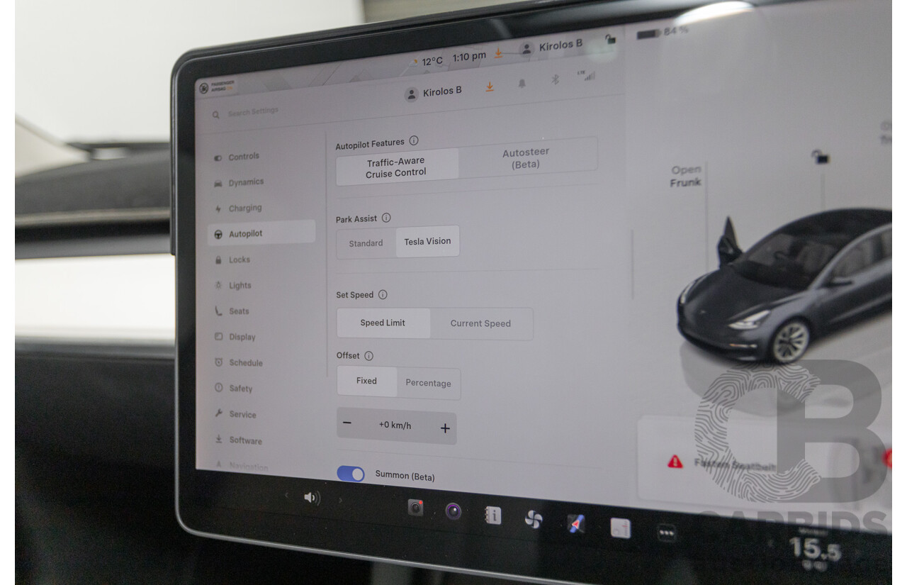 4/2022 Tesla Model 3 MY22 4d Sedan Midnight Silver Metallic - Dedicated Electric EV 208kW
