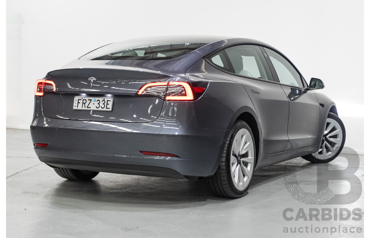 4/2022 Tesla Model 3 MY22 4d Sedan Midnight Silver Metallic - Dedicated Electric EV 208kW