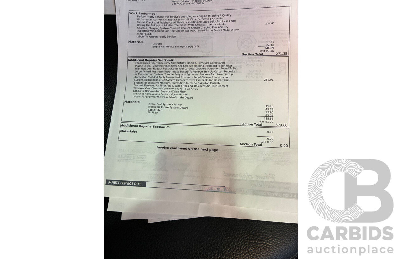 12/2015 Mercedes-Benz B200 246 MY16 5d Hatchback Silver Turbo 1.6L
