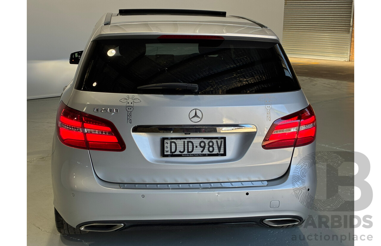 12/2015 Mercedes-Benz B200 246 MY16 5d Hatchback Silver Turbo 1.6L