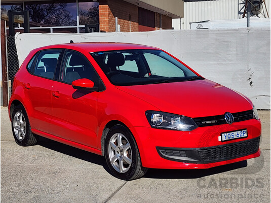 03/2012 Volkswagen Polo 77 TSI Comfortline 6R MY12 5d Hatchback Red 1.2L