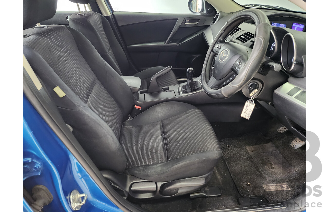 01/2012 Mazda Mazda3 NEO BL 11 UPGRADE 5d Hatchback Blue 2.0L