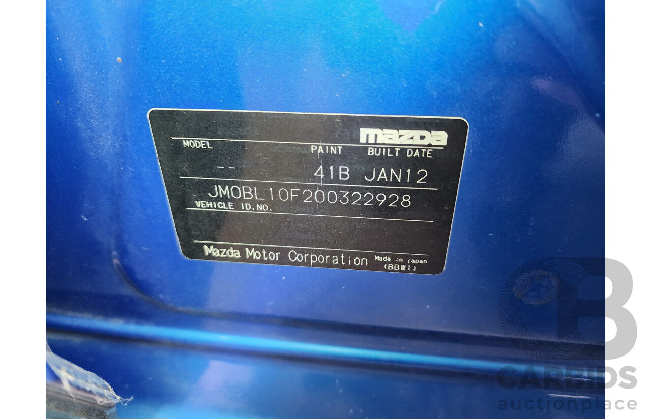 01/2012 Mazda Mazda3 NEO BL 11 UPGRADE 5d Hatchback Blue 2.0L