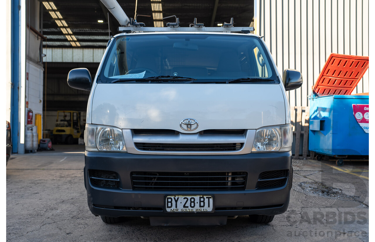 06/2008 Toyota Hiace LWB (RWD) KDH201R MY07 Upgrade 4d Van White Turbo Diesel 3.0L