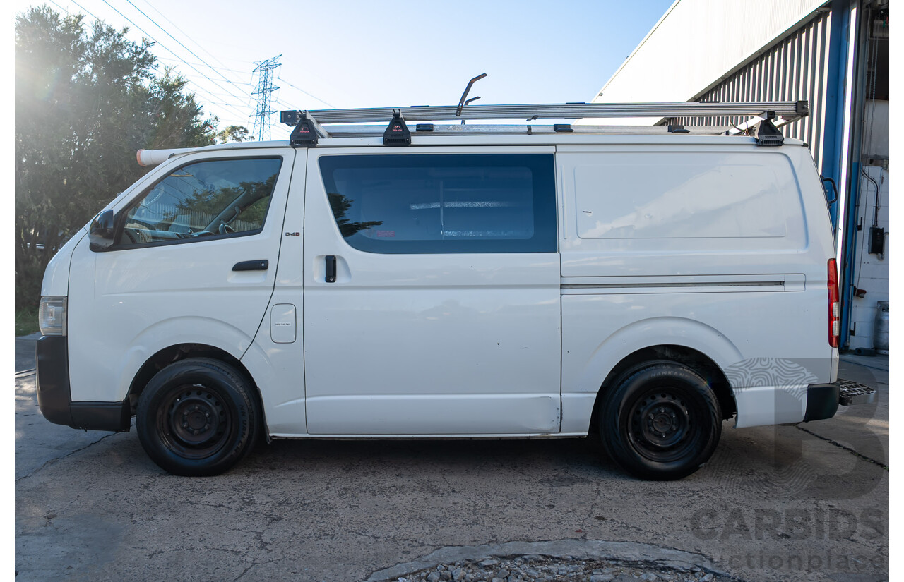 06/2008 Toyota Hiace LWB (RWD) KDH201R MY07 Upgrade 4d Van White Turbo Diesel 3.0L