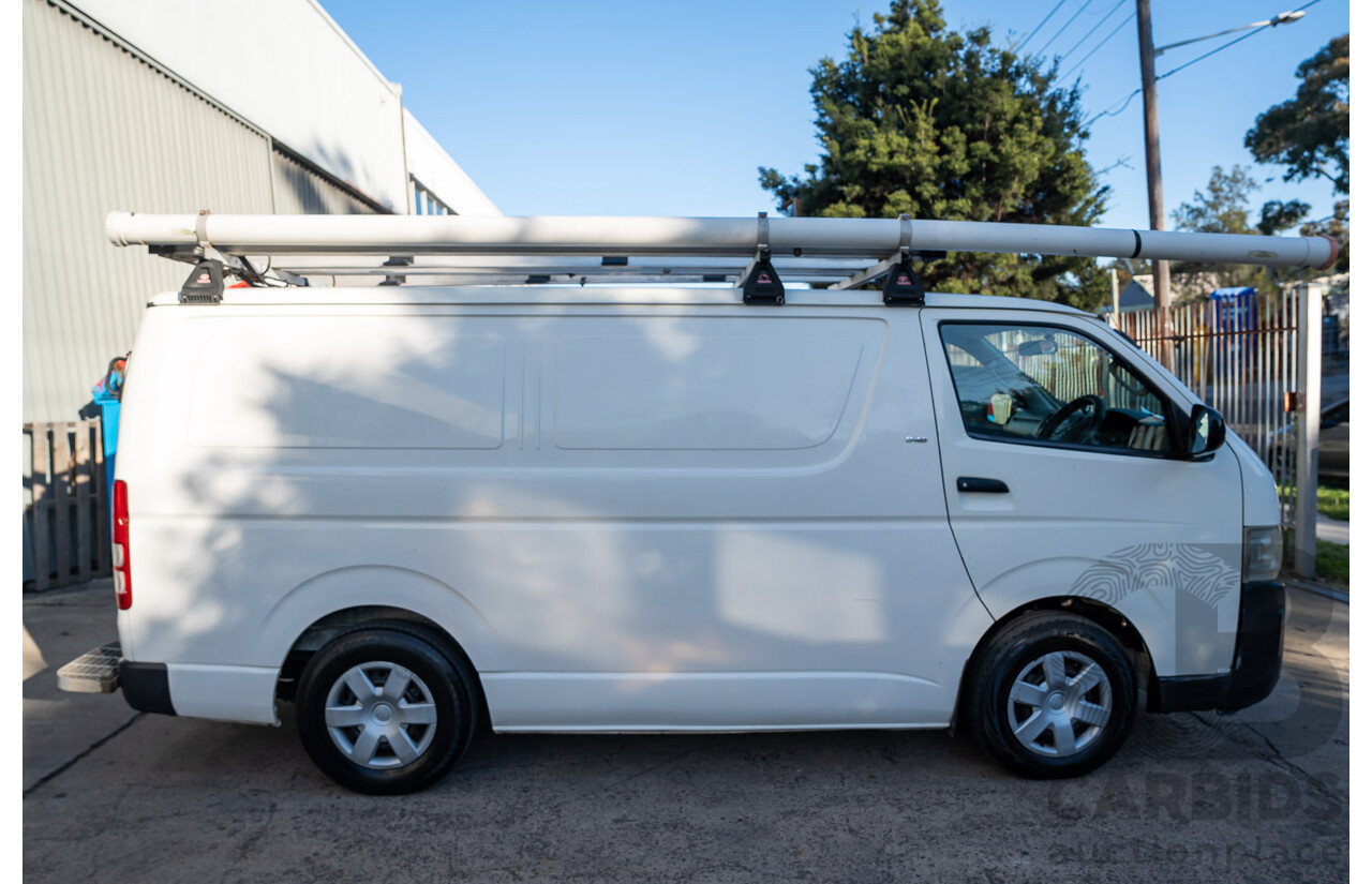 06/2008 Toyota Hiace LWB (RWD) KDH201R MY07 Upgrade 4d Van White Turbo Diesel 3.0L