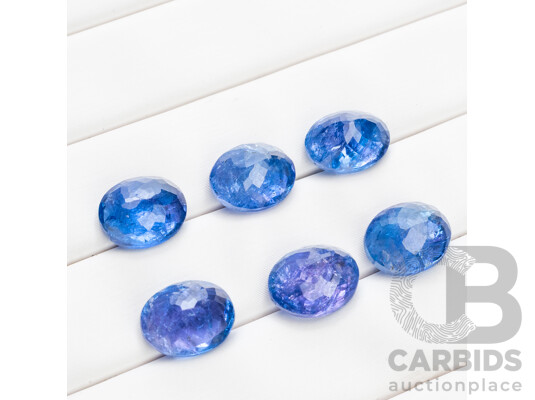 20.15cts of Oval Cut Natural Tanzanites - Lot of 6