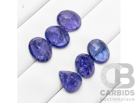 17.20cts of Natural Tanzanites - Lot of 6