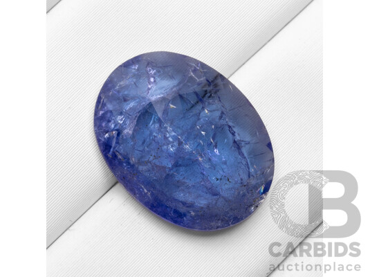 7.25ct Oval Cut Natural Blue Tanzanite