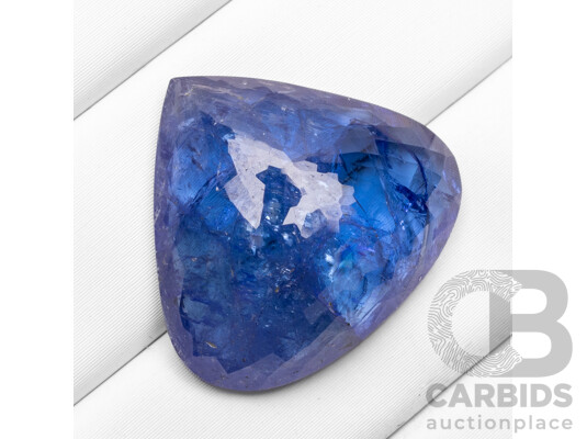 22.90ct Elongated Pear Cut Natural Blue Tanzanite
