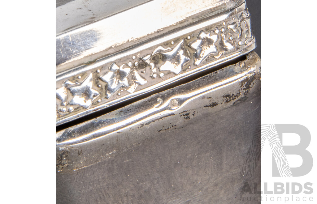 Antique Silver Triangular Toothpick Dispenser