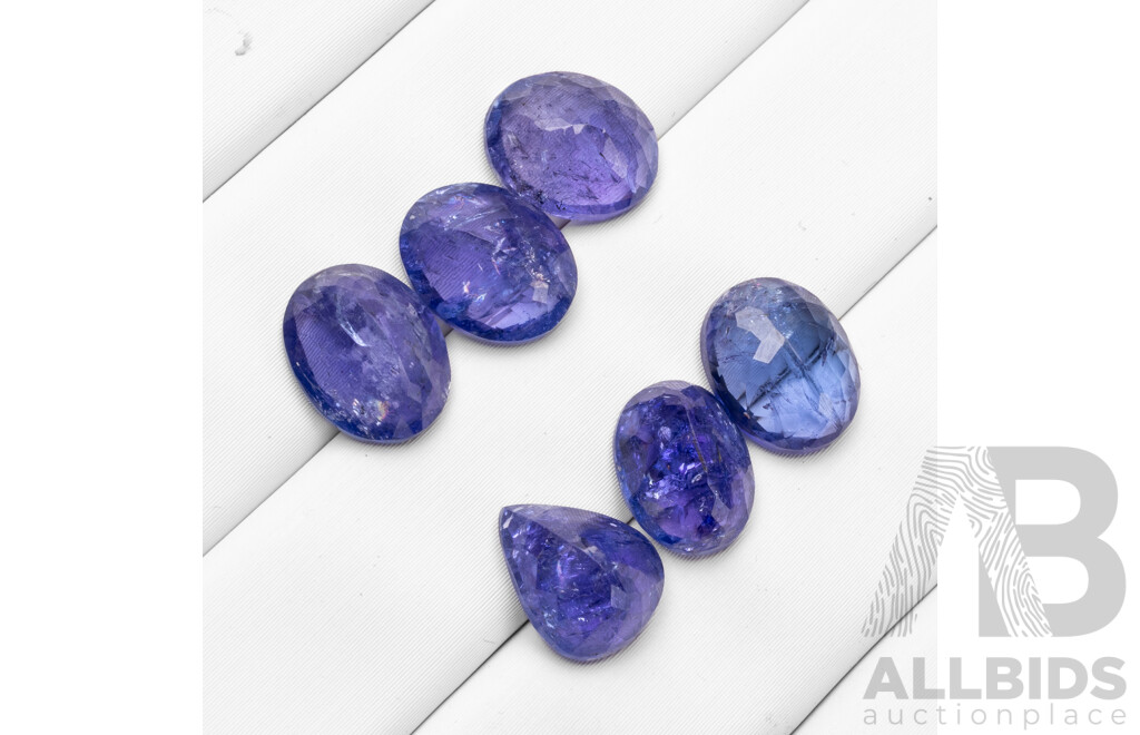 17.20cts of Natural Tanzanites - Lot of 6
