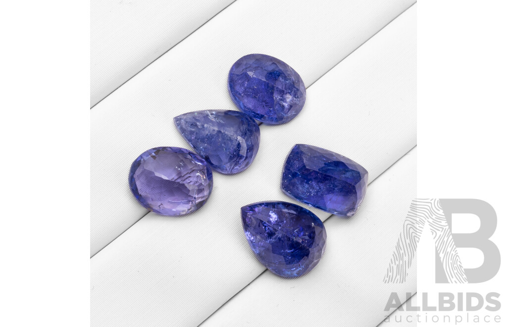 17.70cts of Natural Tanzanites - Lot of 5