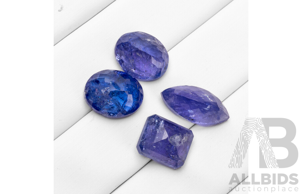 16.35cts of Natural Tanzanites - Lot of 4