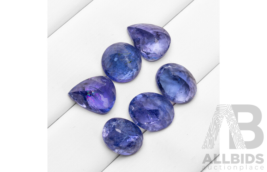 16.30cts of Natural Tanzanites - Lot of 6