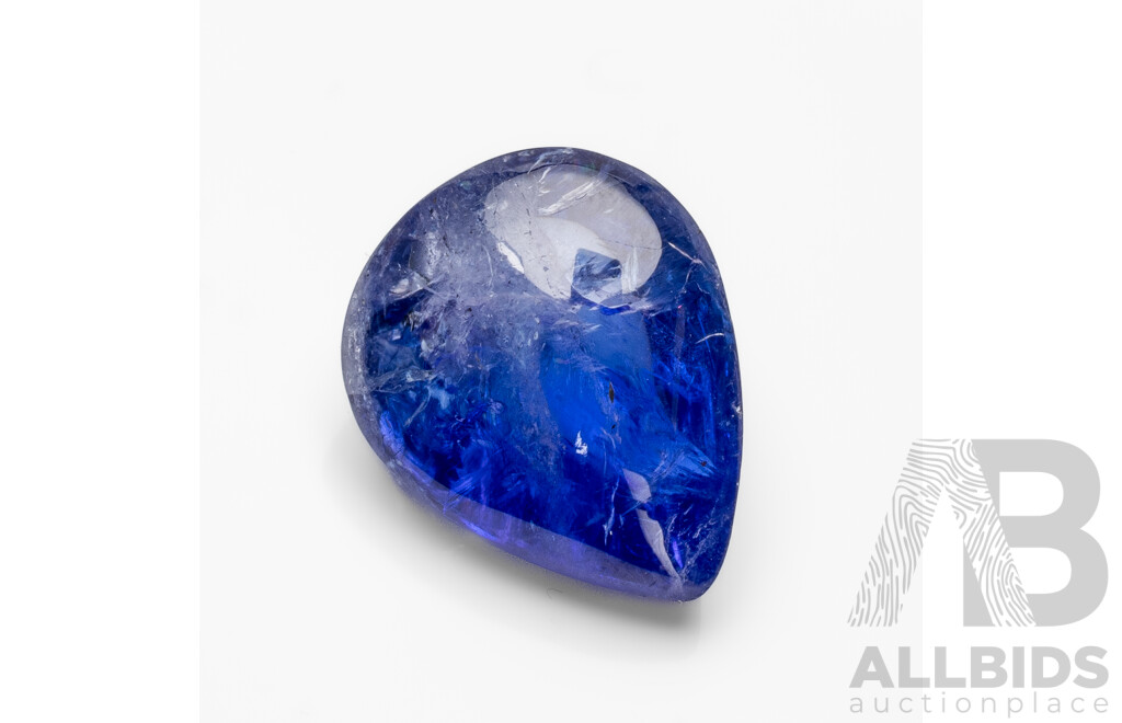 16.57ct Pear Cut Natural Tanzanite with Certification