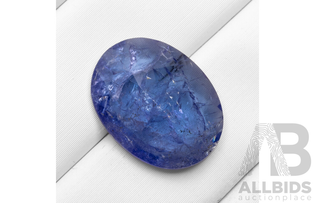 7.25ct Oval Cut Natural Blue Tanzanite