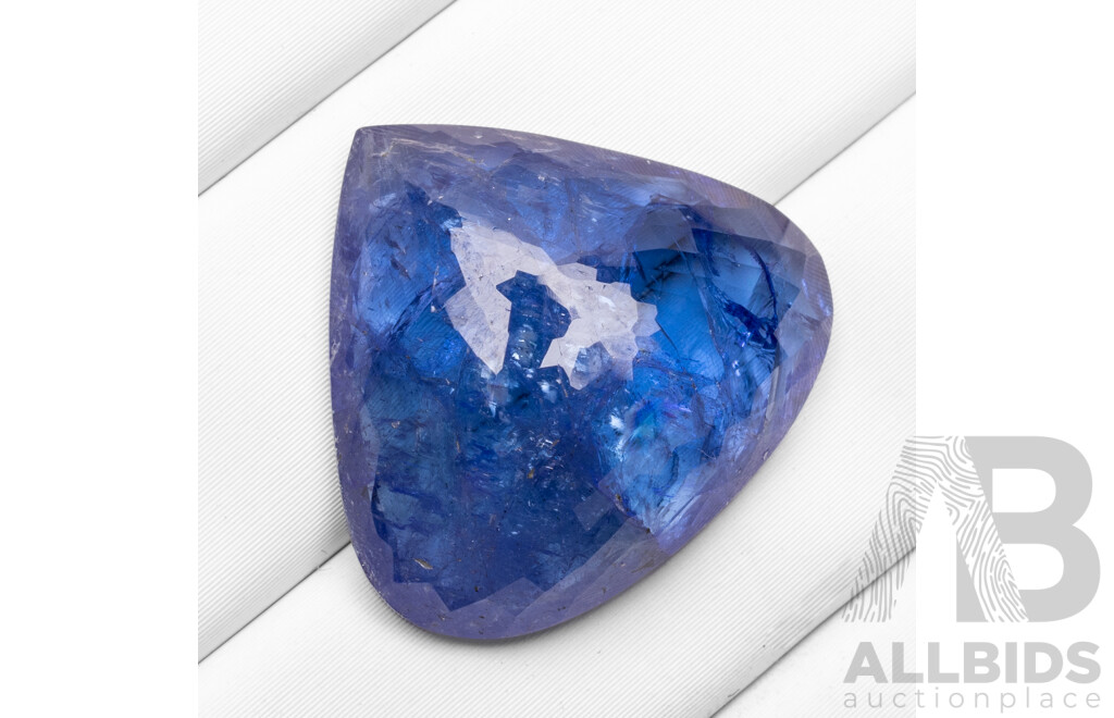 22.90ct Elongated Pear Cut Natural Blue Tanzanite