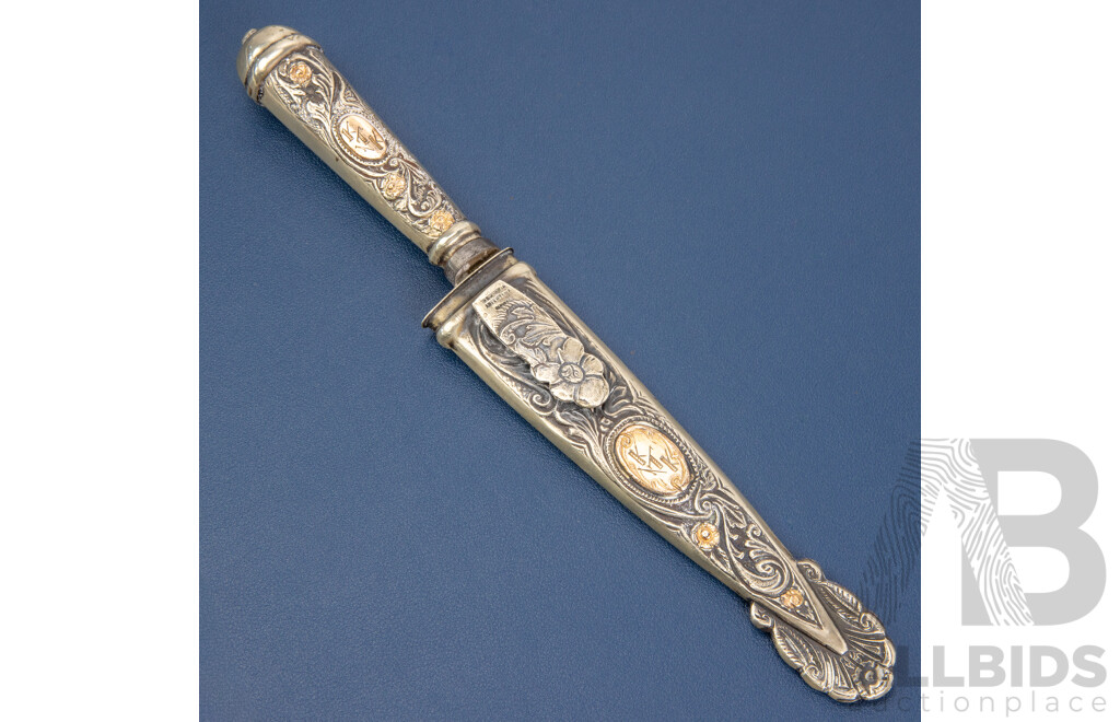 Ornate Argentinian El Guapo Gaucho Ceremonial Knife and Sheath
