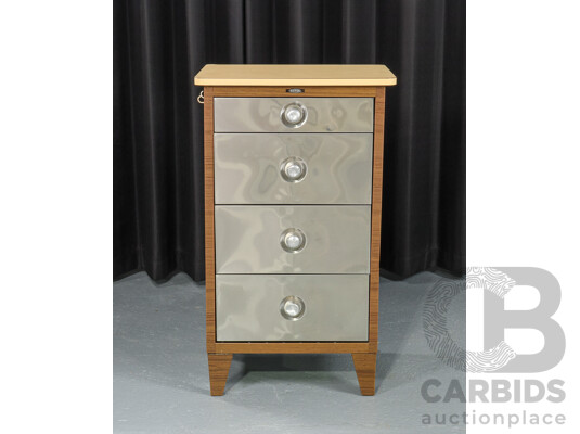 Vintage Namco Metal Four Drawer Chest