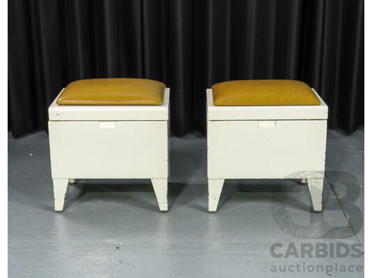 Pair of Vintage Storage Stools