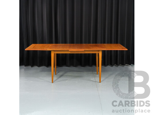 Vintage Teak Extension Dining Table with Six Upholstered Chairs by Kinross Fine Furniture