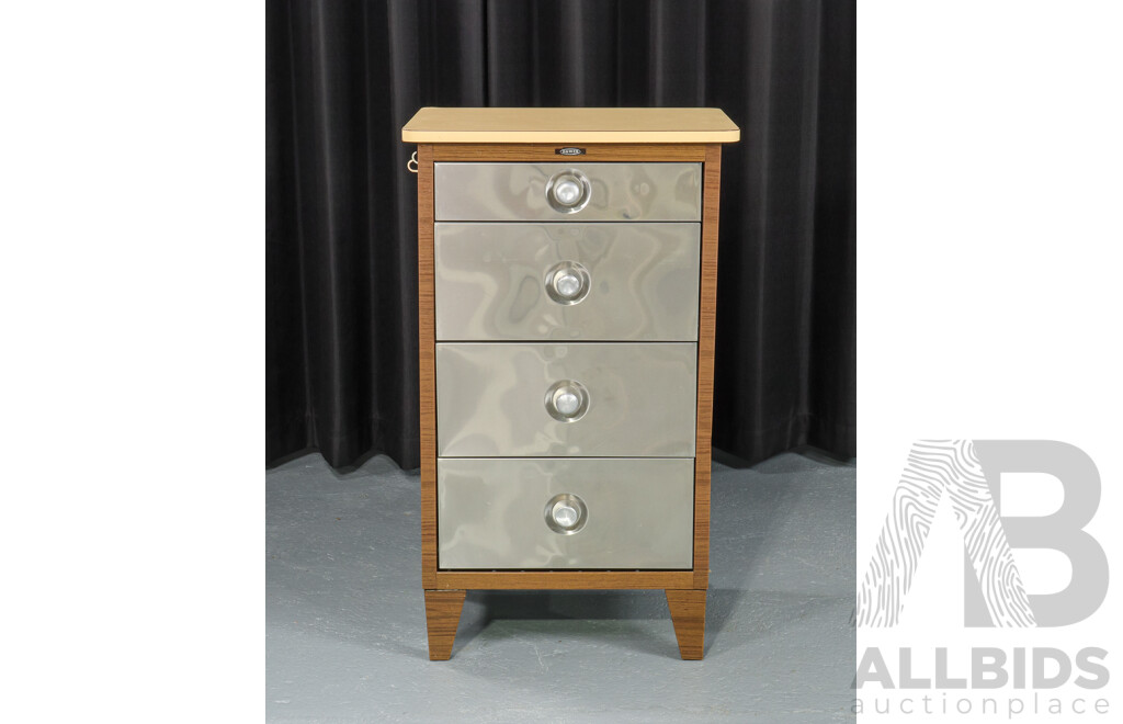 Vintage Namco Metal Four Drawer Chest