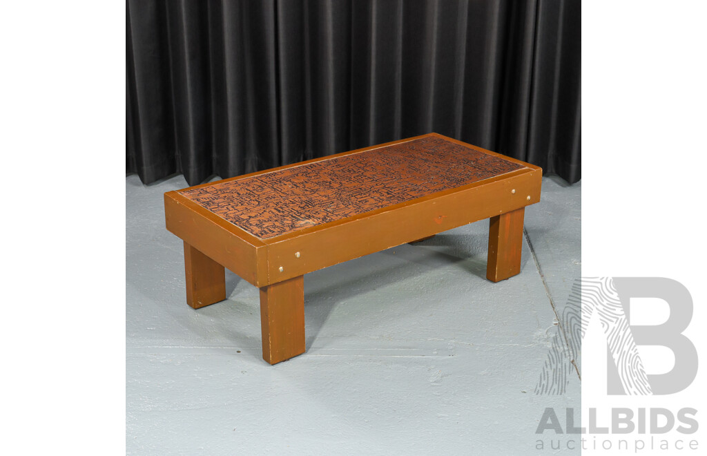 Retro Copper Top Coffee Table