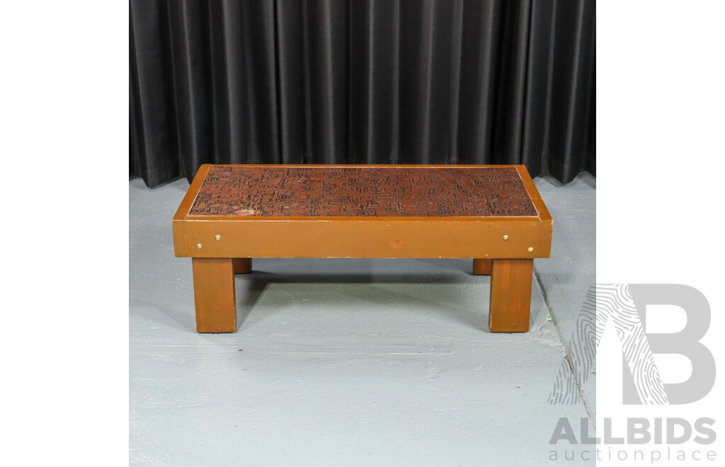 Retro Copper Top Coffee Table