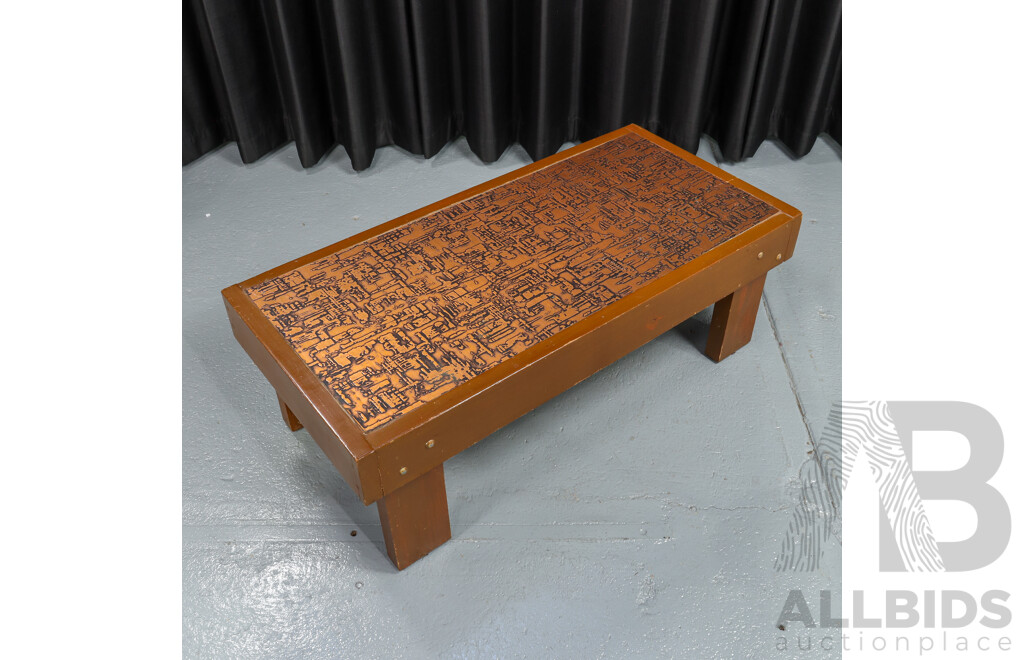 Retro Copper Top Coffee Table