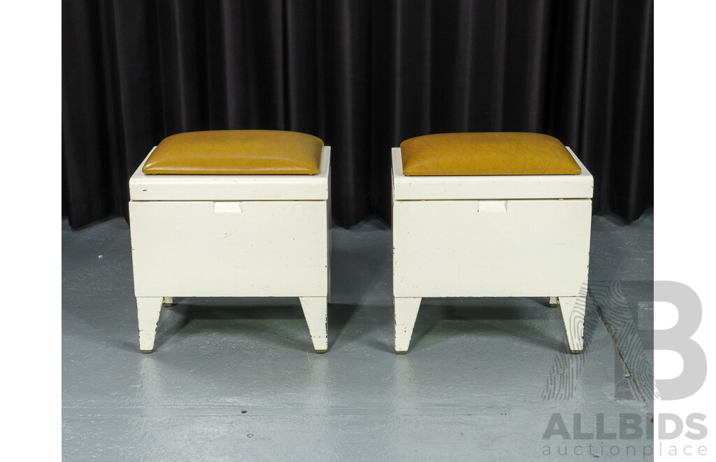 Pair of Vintage Storage Stools