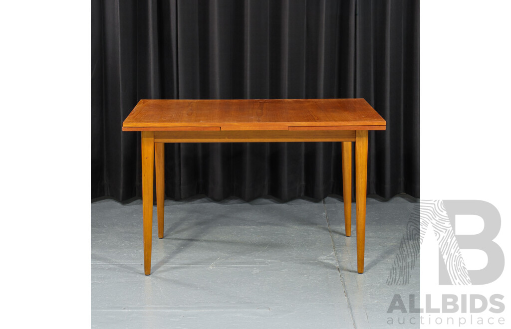 Vintage Teak Extension Dining Table with Six Upholstered Chairs by Kinross Fine Furniture
