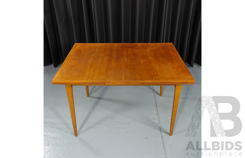 Vintage Teak Extension Dining Table with Six Upholstered Chairs by Kinross Fine Furniture