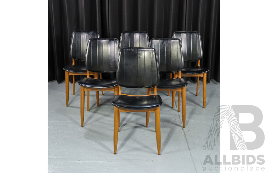 Vintage Teak Extension Dining Table with Six Upholstered Chairs by Kinross Fine Furniture