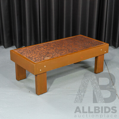 Retro Copper Top Coffee Table