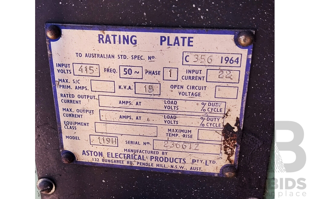 Aston Model 119H Spot Welder