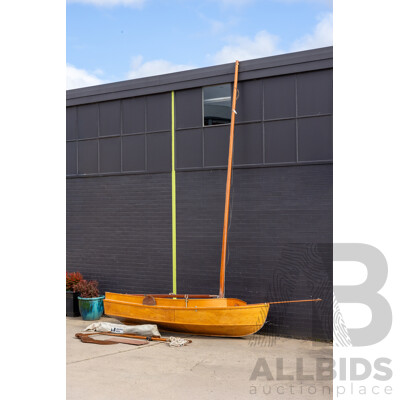 Vintage Hand-Built Sailing/Row Boat