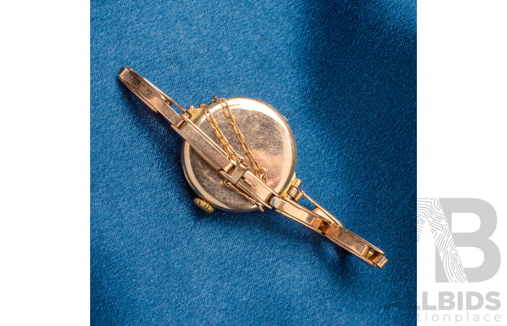 Vintage 9ct Rose Gold Anthony Horderns Rotherhams Swiss Hand Wind Watch - 18.93g