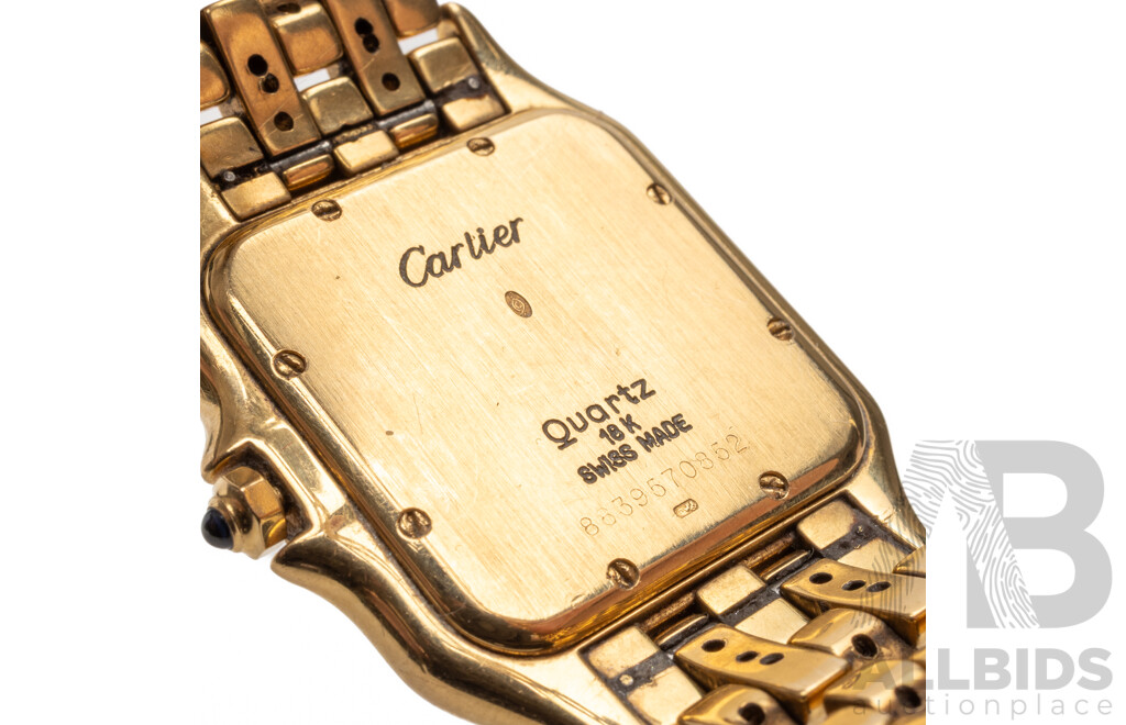 Vintage Ladies' Swiss Panthère de Cartier 18ct Yellow Gold & Diamond Dress Watch with Valuation - 8839570852