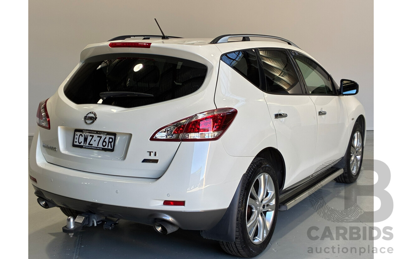 01/2015 Nissan Murano Ti 4WD Z51 MY14 4D Wagon White 3.5L