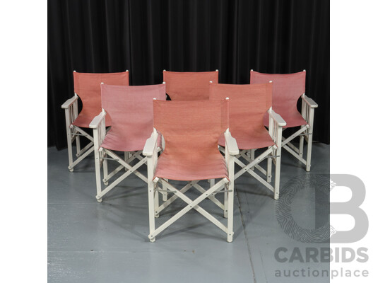 Set of Six Folding Director Chairs